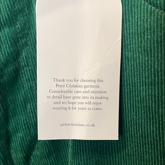 NWT - Peter Christian - Men's Emerald Flat Front Corduroy Pants - Size 36 x 30 - Picture 4 of 11